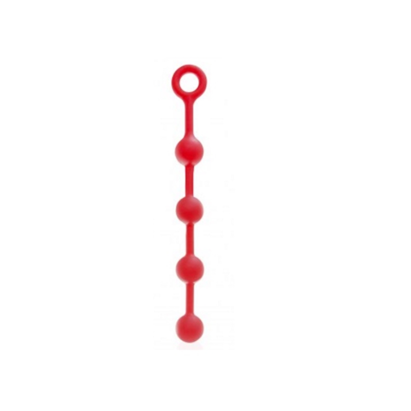 33 cm Kırmızı İri Anal Beads Anal Top Sert Silikon Büyük