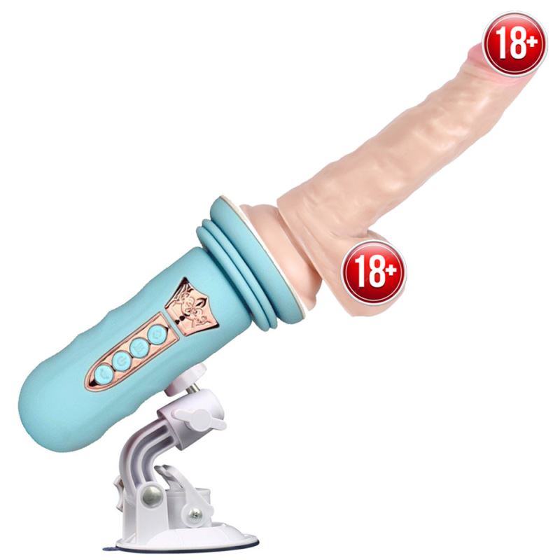 Erox The Sex Machine With Dildo Realistik Penis Uyumlu Sex Makinesi-Blue