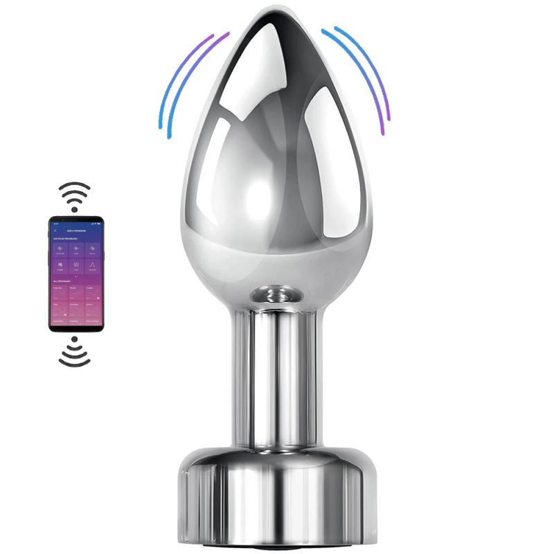 Sexual World Telefon Uyumlu 10 Mod Metal Anal Vibratör-Small