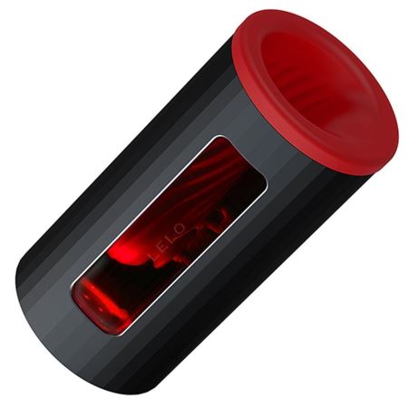 Lelo F1 V2 Masturbator Gun Metal Telefon Kontrol Masturbator-Red