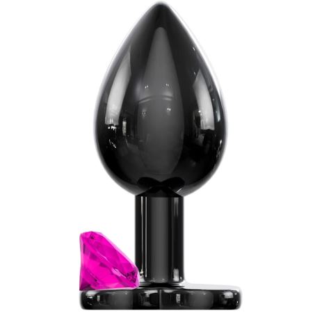 Sexual World Hot Cool Booty Jewellery Black Metal Anal Plug Large-Pink
