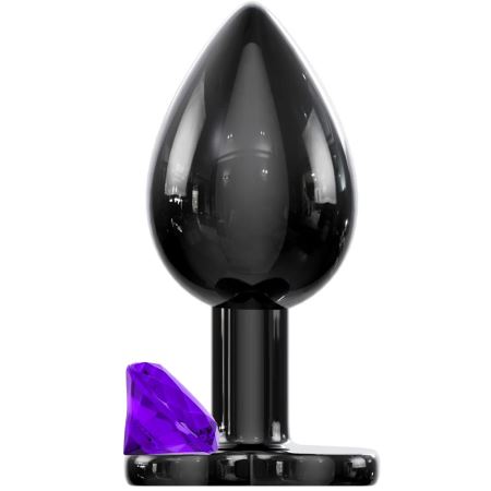 Sexual World Hot Cool Booty Jewellery Black Metal Anal Plug Large-Purple