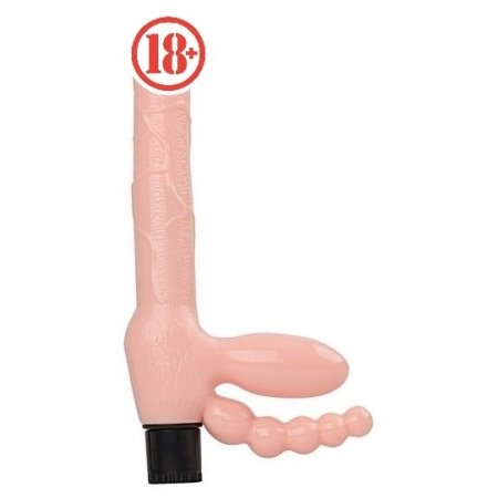 Süper Strapless Klitoris Uyarıcılı Çift Taraflı Kullanılabilen Vibratör