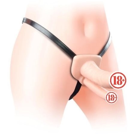 Unisex Hollow 15 cm Çift Taraflı İçi Boş Belden Bağlamalı Penis