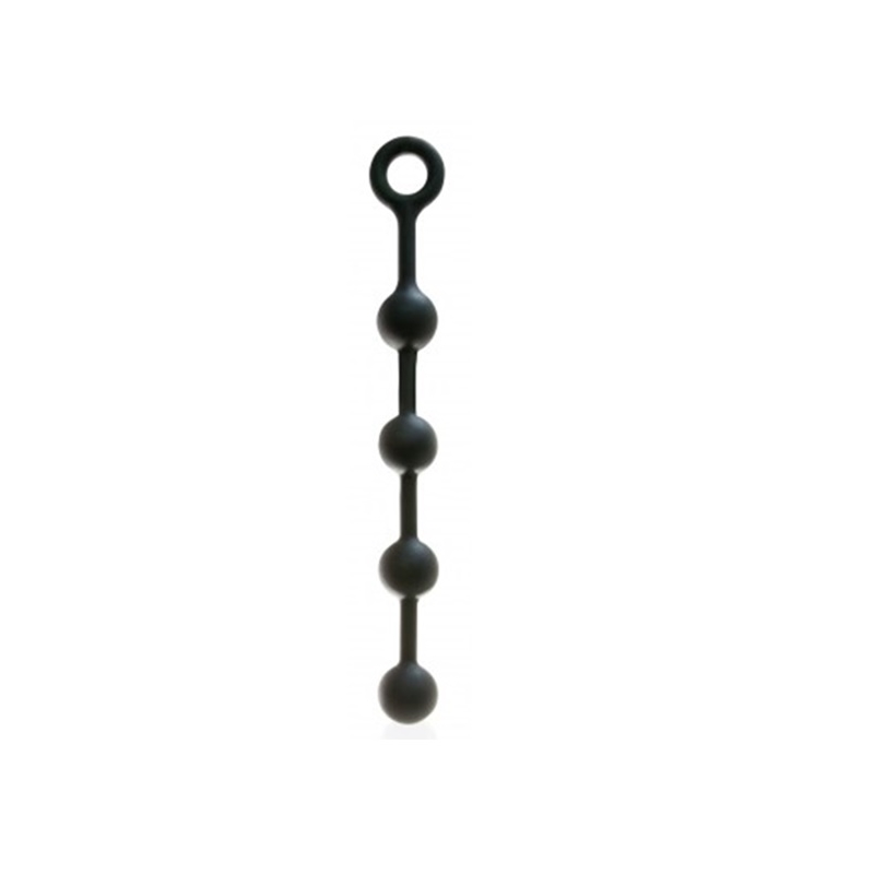 33 cm Siyah İri Anal Beads Anal Top Yumuşak Silikon Dokuda