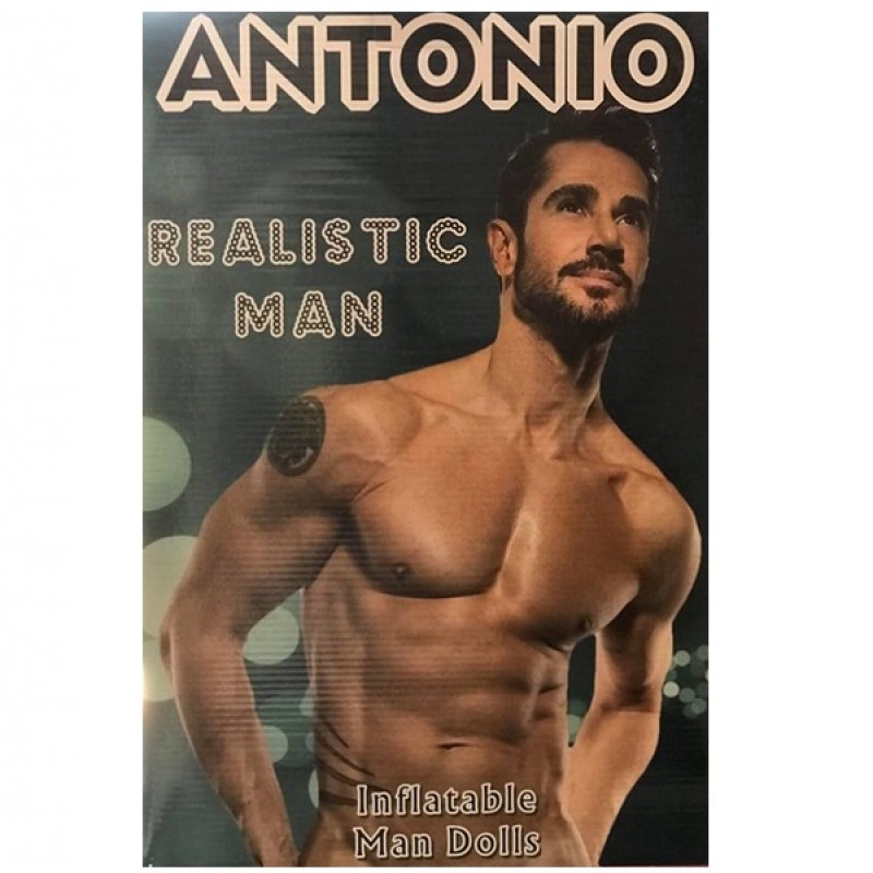 Antonio Saçlı Titreşimli Realistik Erkek Şişme Manken