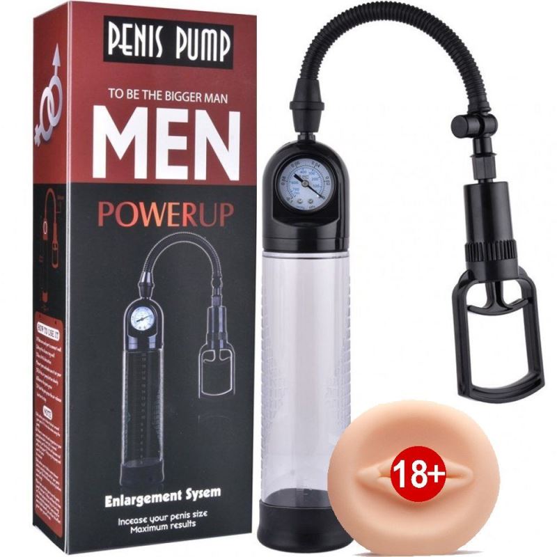 Cnw Basınç Göstergeli Tetik Mekanizmalı Penis Pompası+Vajina Başlığı
