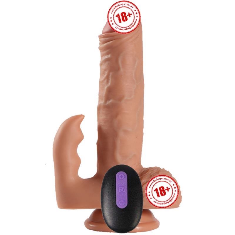 Dildo Series Austin Sallama Modlu Dual Titreşimli Realistik Penis 21.5 cm