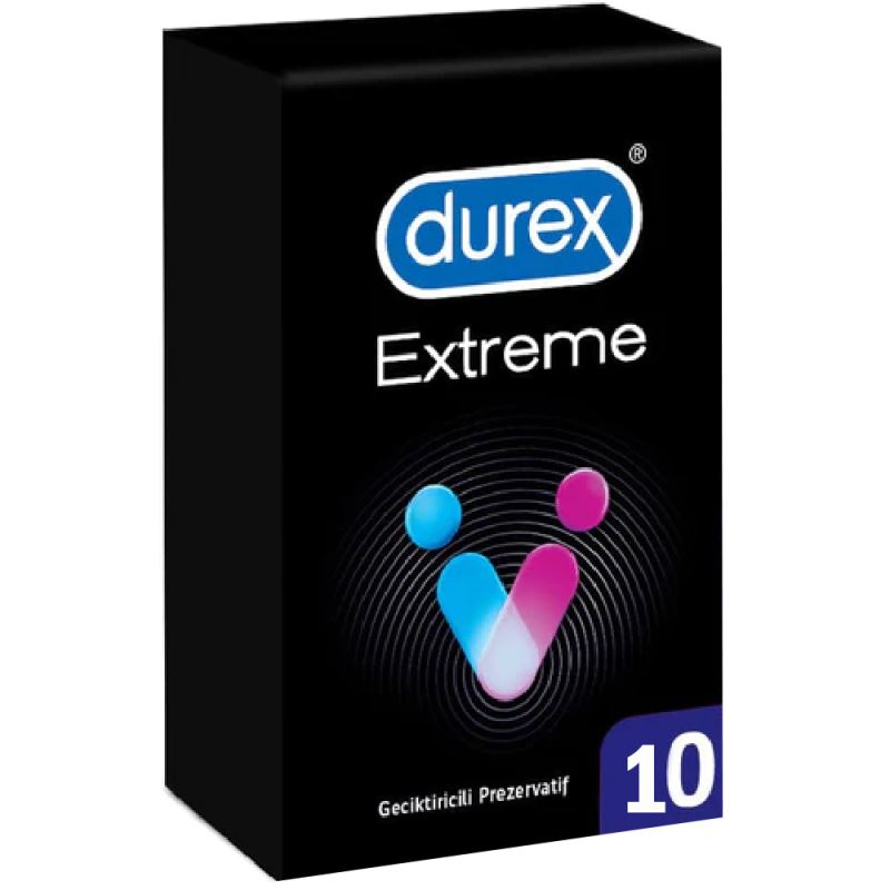 Durex Extreme 10`lu Prezervatif Tırtıklı ve Kabartmalı