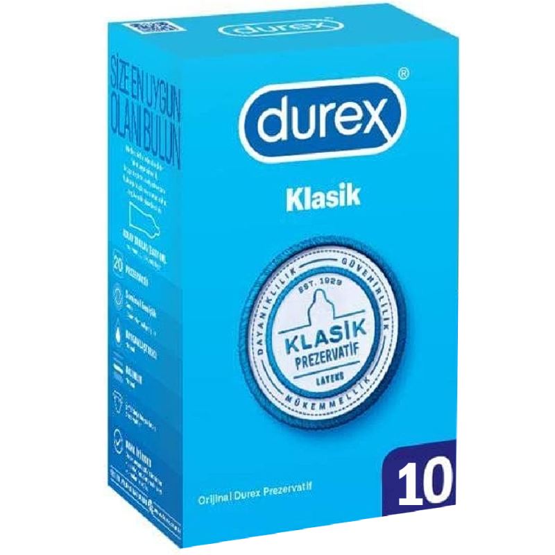 Durex Klasik Lateks 12`li Paket Prezervatif Kondom