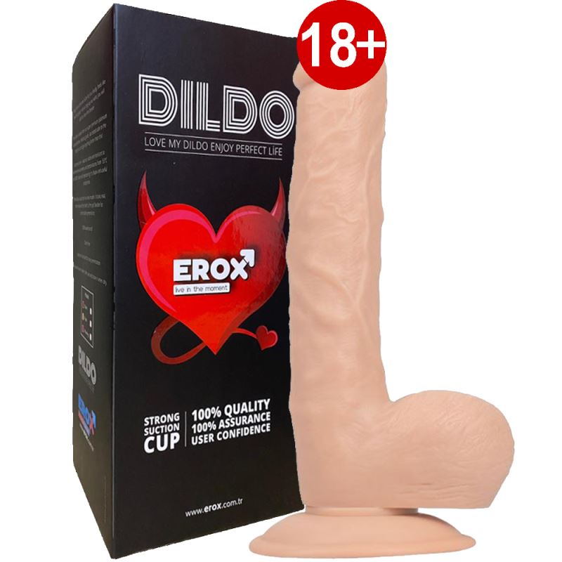 Erox Dildo 23 cm Esnek Tasarım Realistik Dildo