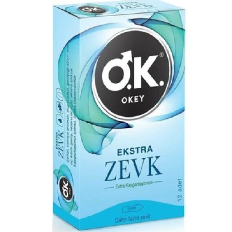 Okey Ekstra Zevk Ekstra Kayganlaştırıcılı 12`li Prezervatif