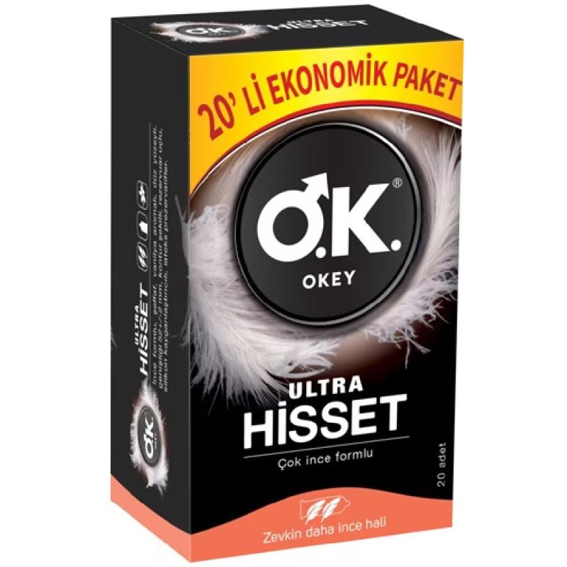 Okey Ultra Hisset Çok İnce Formlu Eko Paket Prezervatif