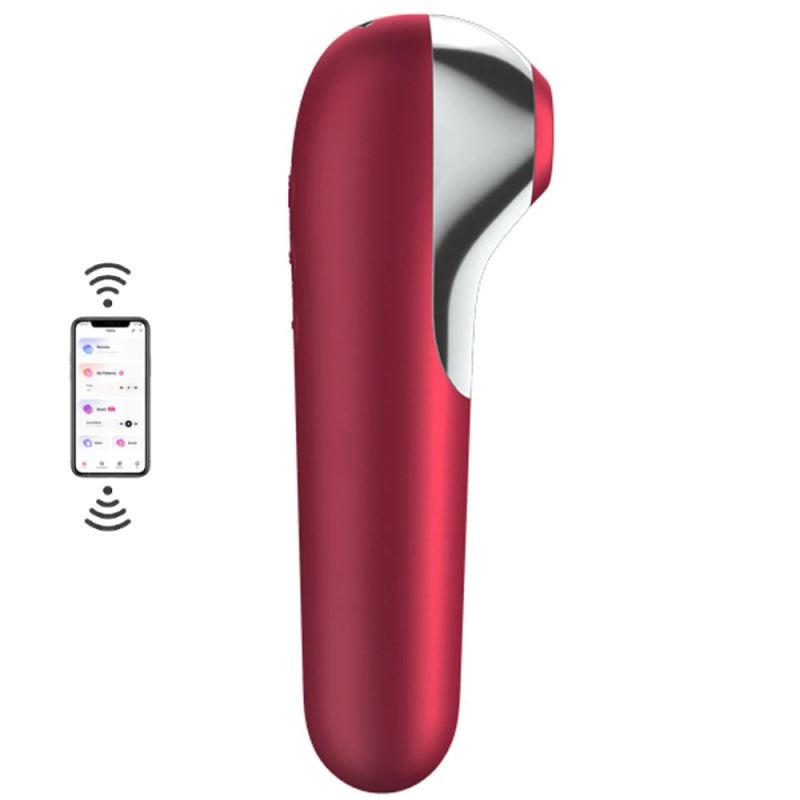 Satisfyer Dual Love Red Telefon Kontrollü Emiş Güçlü Vibratör