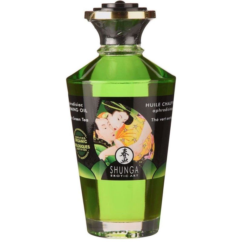 Shunga Aphrodisiac Warming Oil Green Tea Isıtmalı Erotik Masaj Yağı