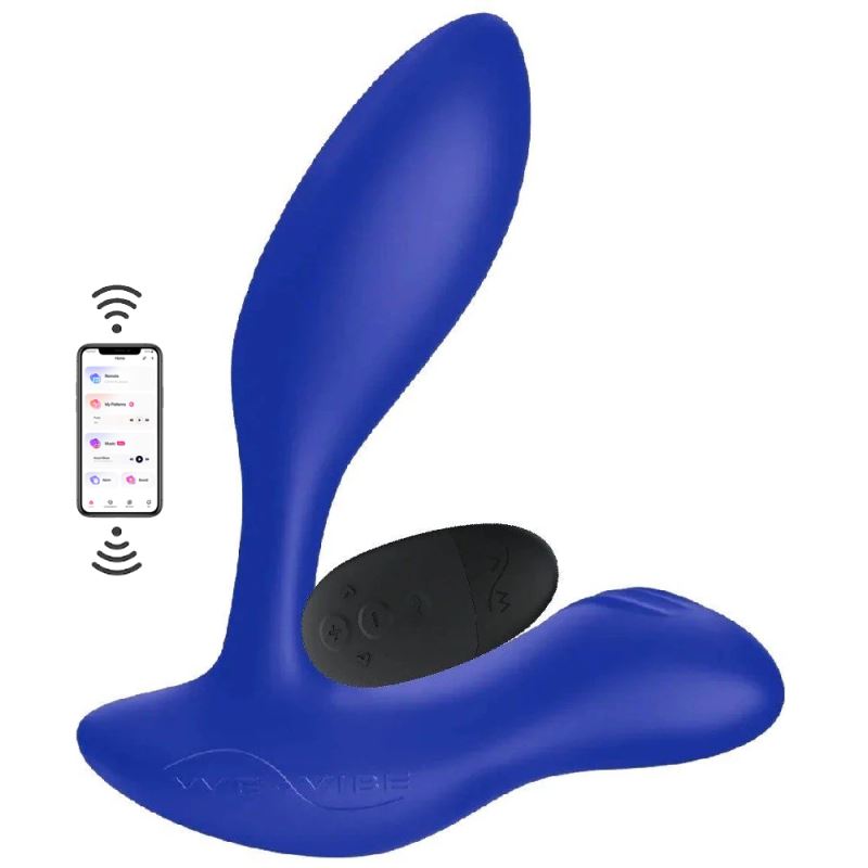 We-Vibe Vector+ Akıllı Telefon Uyumlu Prostat Masaj Vibratör-Blue