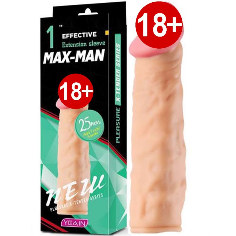Yeain Max Man 2.5 cm Uzatmalı Kısa Realistik Penis Kılıfı