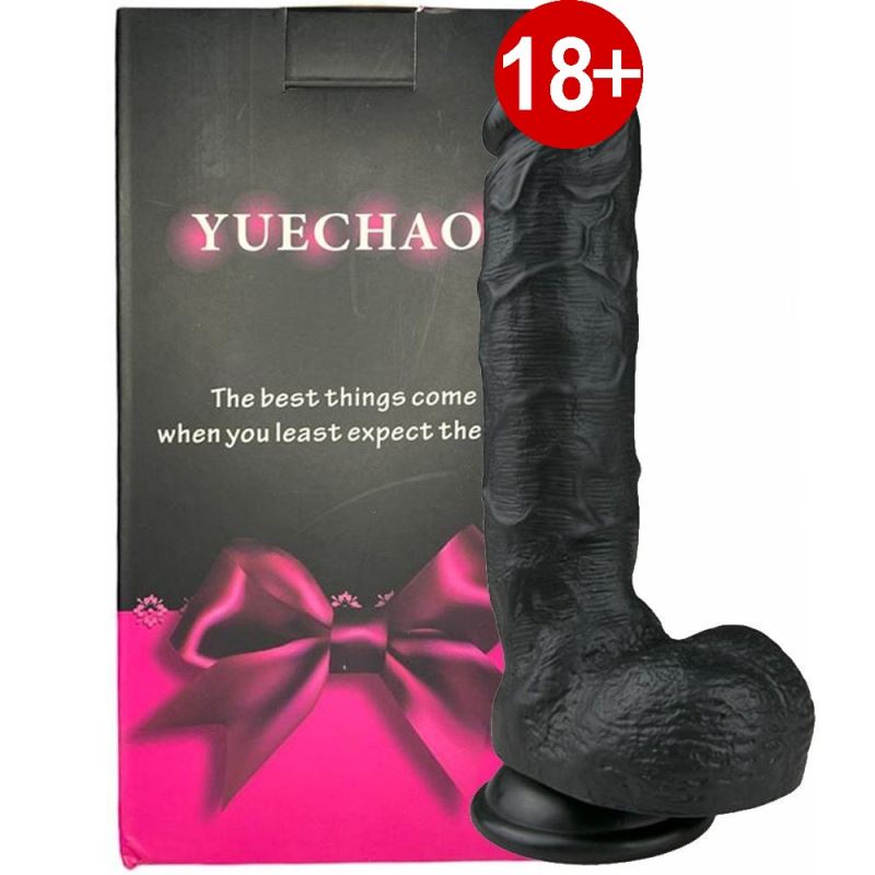 Yuechao Cremp 20 cm Damarlı Realistik Flexible Zenci Penis