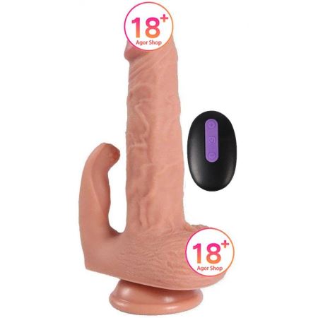 Dildo Series Hadun Klitoris Stimülasyon Dual Titreşimli Realistik Penis