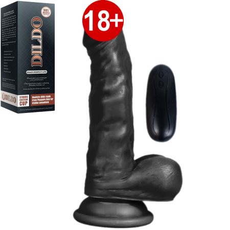 Dildo Series Hrion 17 cm Zenci Realistik Titreşimli Penis