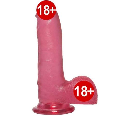 Doc Johnson Crystal Jellies Pink 18 Cm Jel Doku Amerikan Realistik Penis