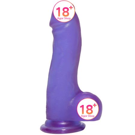 Doc Johnson Crystal Jellies Purple 19 Cm Jel Doku Amerikan Realistik Penis