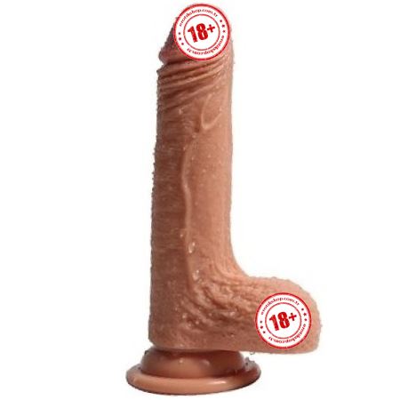 Erox Dildo 19 cm Çift Katmanlı Et Doku Realistik Penis