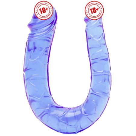 Erox Double Dong Jelly Blue Çift Taraflı Jel Doku Penis 27 cm
