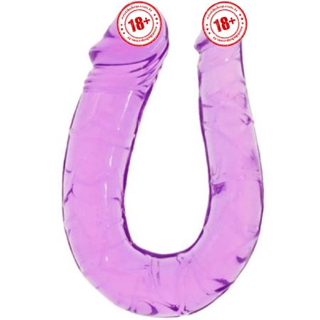 Erox Double Dong Jelly Pink Çift Taraflı Jel Doku Penis 27 cm