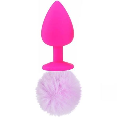 Erox Luxury Pink Silicone Bunny Tail Kuyruklu Anal Plug