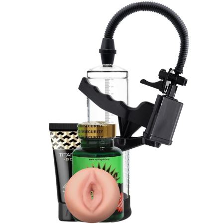 Erox Men`s Pump Tabanca Mekanizma Penis Pompası ve Titan Jel Paket2
