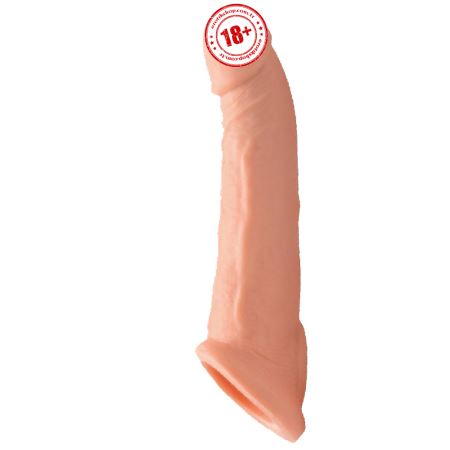 Erox Penis Sleeve With Extension Testis Geçirmeli Realistik Penis Kılıfı