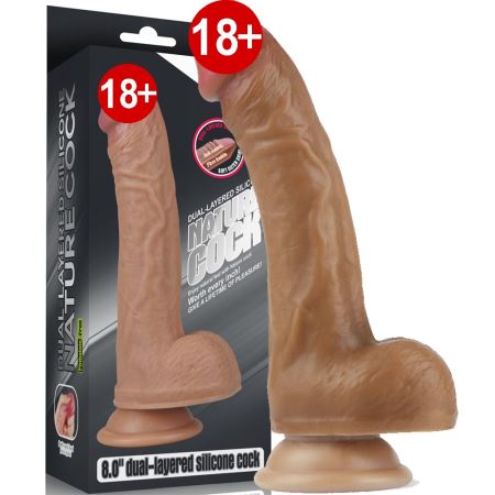 Lovetoy Nature Cock Özel Et Doku Realistik Eğik Penis 20 cm LV4004