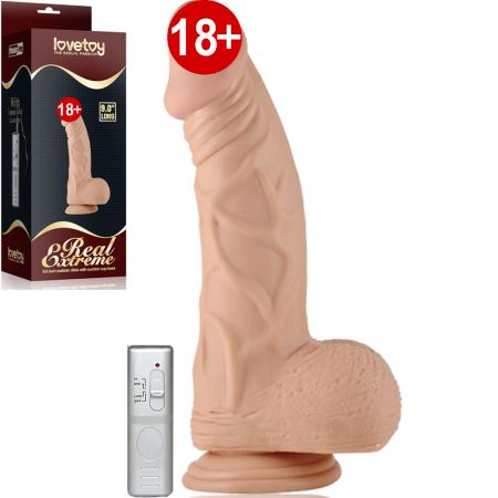 Lovetoy Real Extreme Realistik Vibratör Yumuşak Titreşimli Penis 23 cm