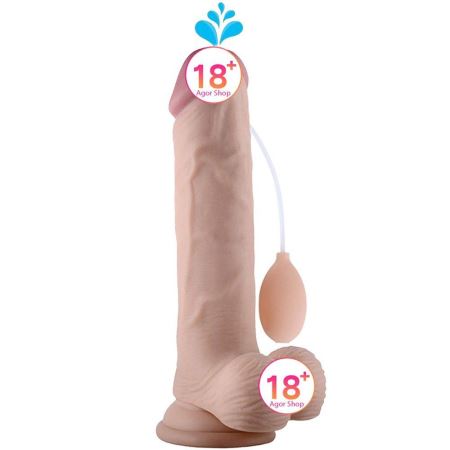 Lovetoy Soft Ejaculation Cock With Ball 23 Cm Orgazm Boşalabilir Kemerli Penis