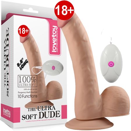 Lovetoy The Ultra Soft Dude Vibrating Realistik Gerçekçi Vibratör 22.5 cm