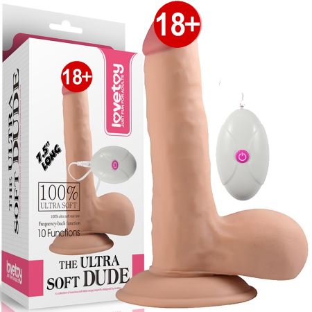 Lovetoy The Ultra Soft Vibrating 19 cm Titreşimli Realistik Penis LV1091