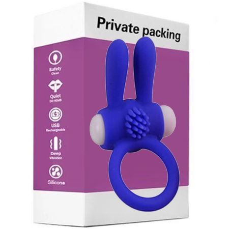 Melo Vibrating Ring Purple Klitoris Uyarıcı Rabbitli Penis Halkası