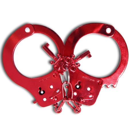 Pipedream Fetish Fantasy Series Red Handcuffs Metal Kelepçe