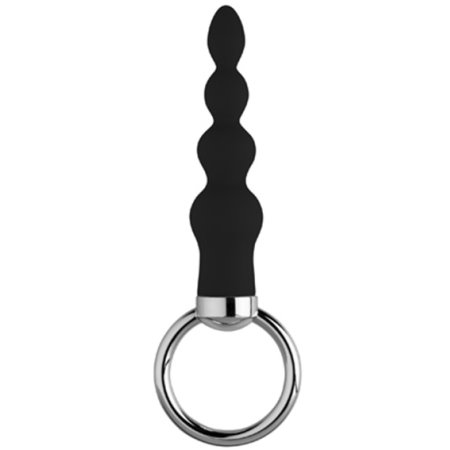 Ring 3`` İnch 8 cm Metal Halkalı Anal Plug Siyah