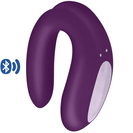 Satisfyer Double Joy Purple Telefon Kontrollü Vibratör 