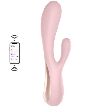 Satisfyer Mono Flex Telefon Uygulama Kontrollü Rabbit Vibratör-Rose