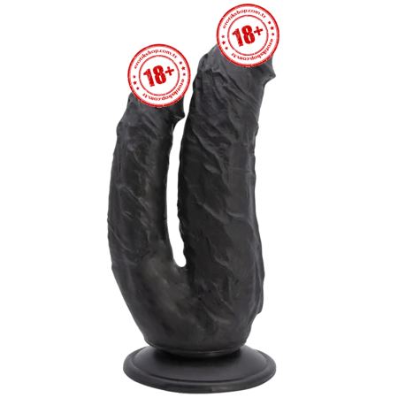Sexual World Lifelike G-Spot Anal ve Vajinal Çift Taraflı Realistik Penis-Black