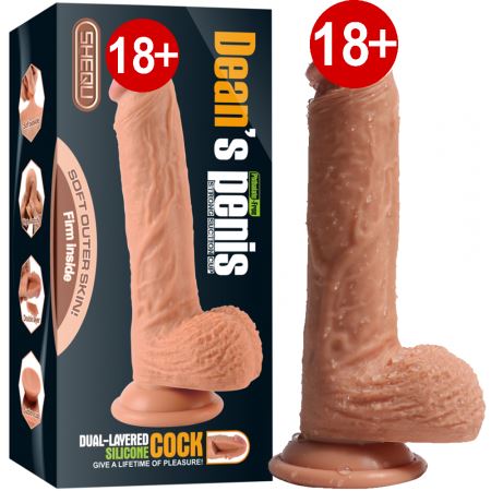 Shequ Dean`s Çift Katmanlı Ultra Yumuşak Realistik Penis 22 cm