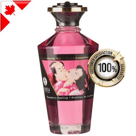 Shunga Aphrodisiac Warming Oil Raspberry 100 ml Isıtmalı Masaj Yağı